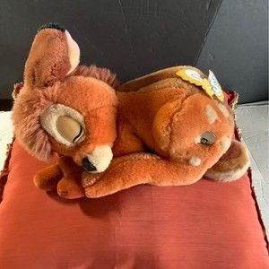Disney Plush Doll Sleeping Bambi Musical Brahms' Lullaby Vintage Gund Rare HTF